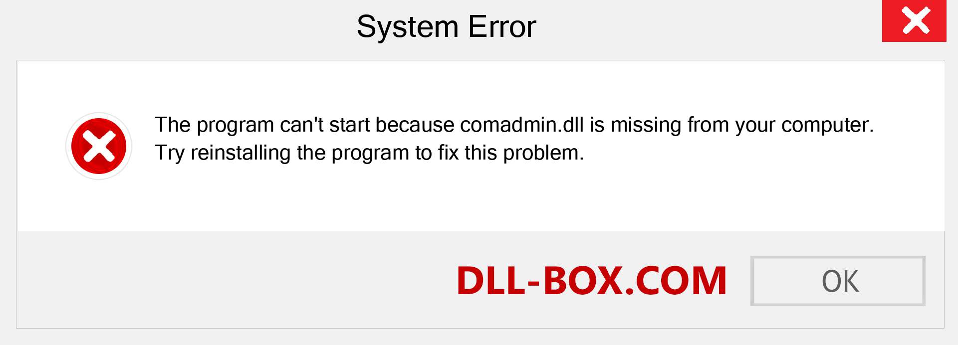  comadmin.dll file is missing?. Download for Windows 7, 8, 10 - Fix  comadmin dll Missing Error on Windows, photos, images